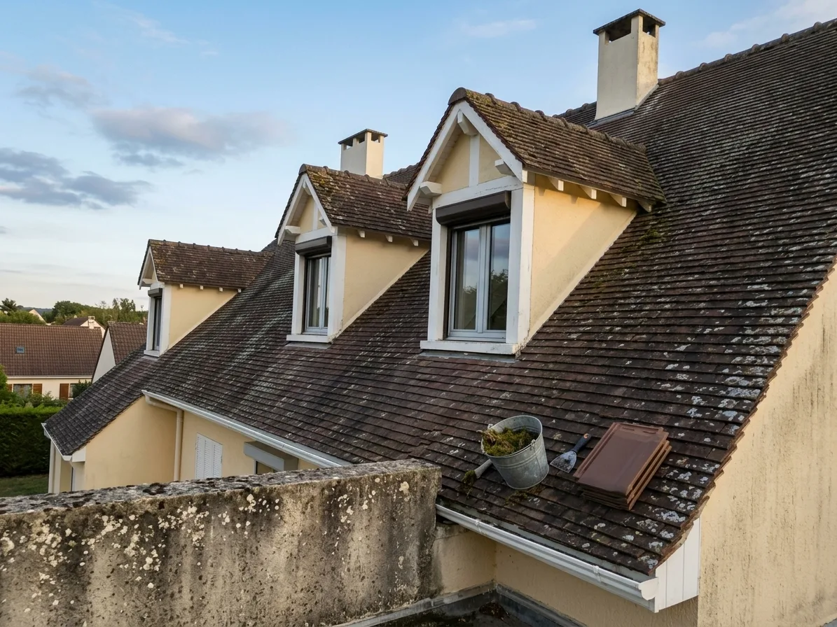 Démoussage de toiture à Combs-la-Ville