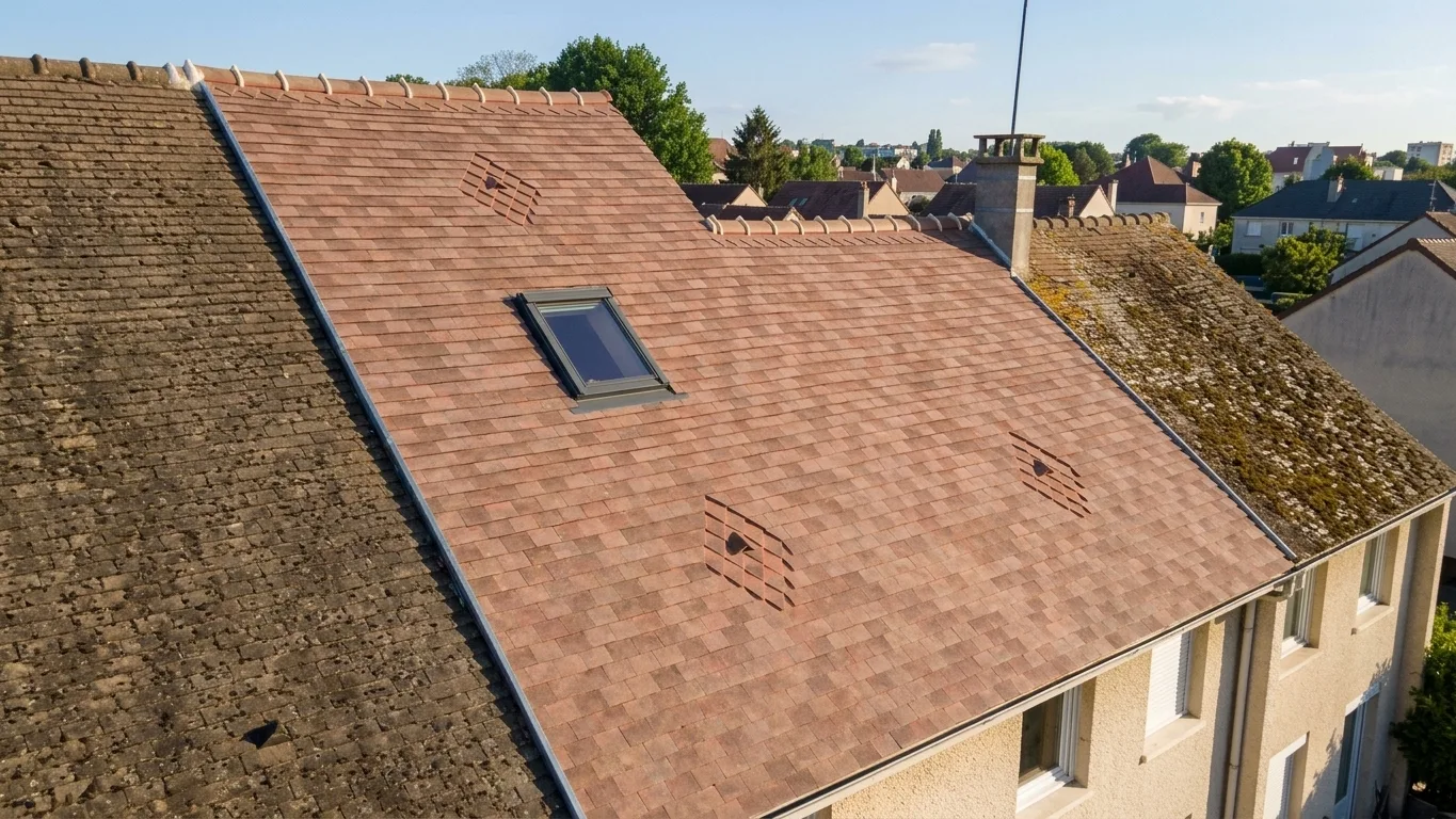 Réfection complète de toiture à Combs-la-Ville