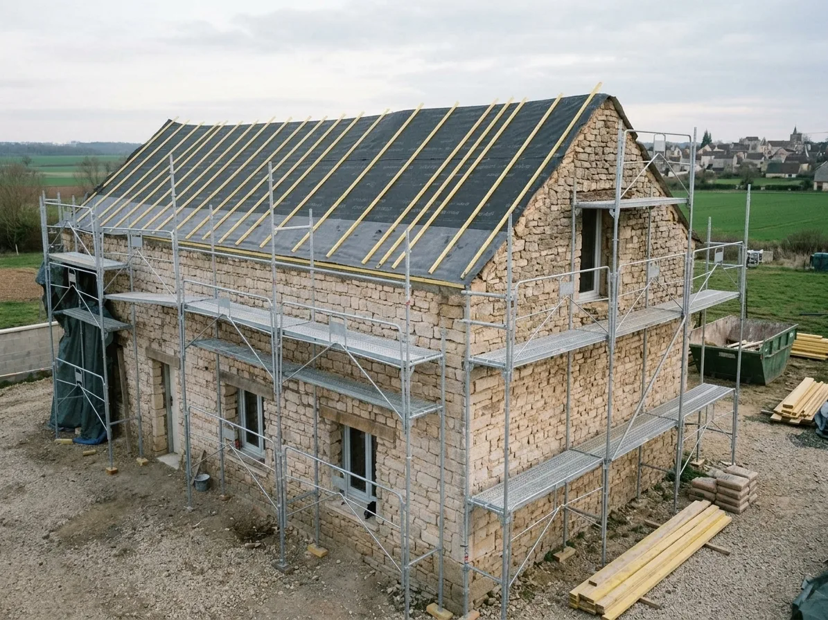 Réfection complète de toiture à Combs-la-Ville